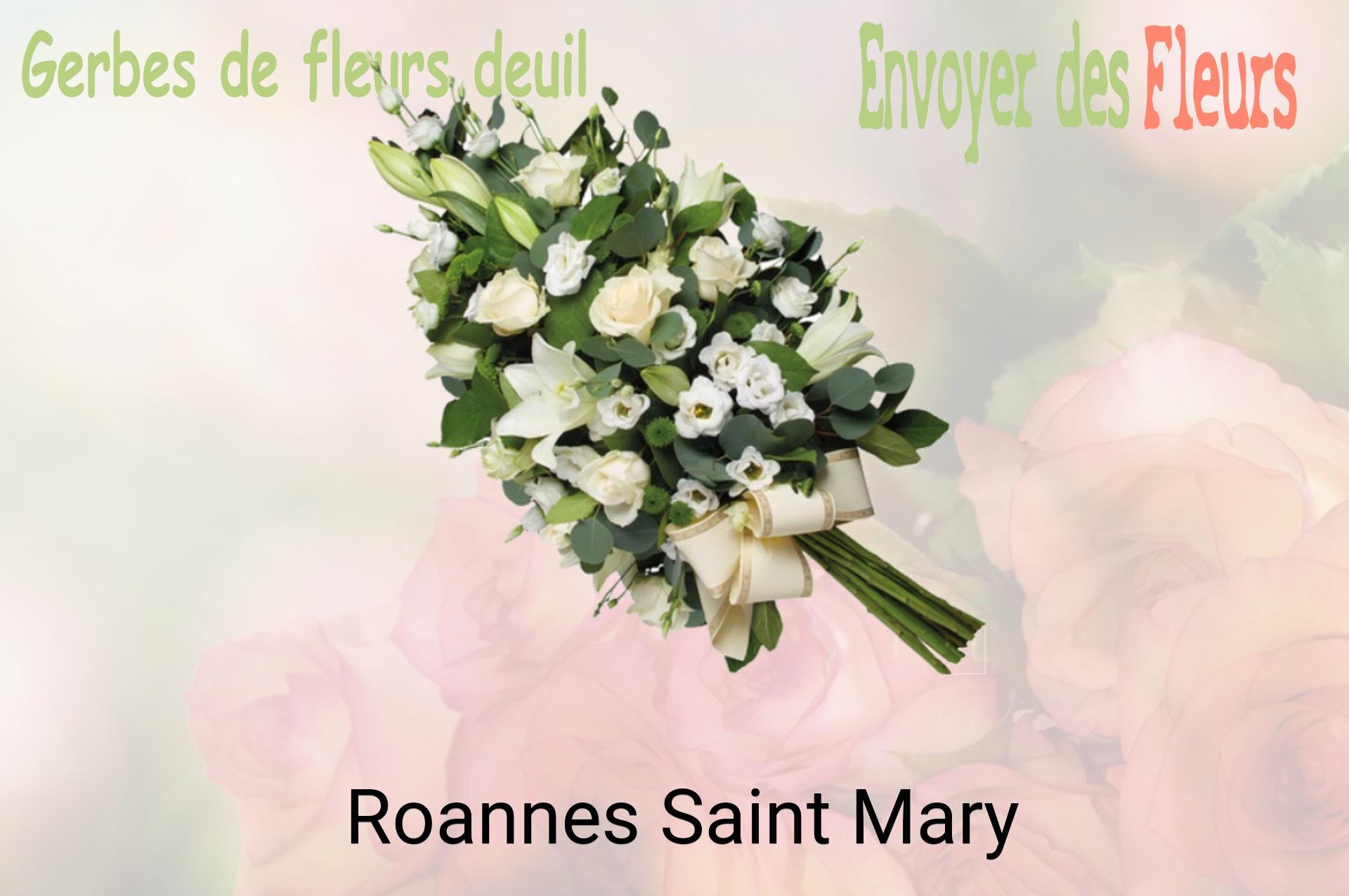Gerbe de fleurs de deuil livrée à Roannes-Saint-Mary